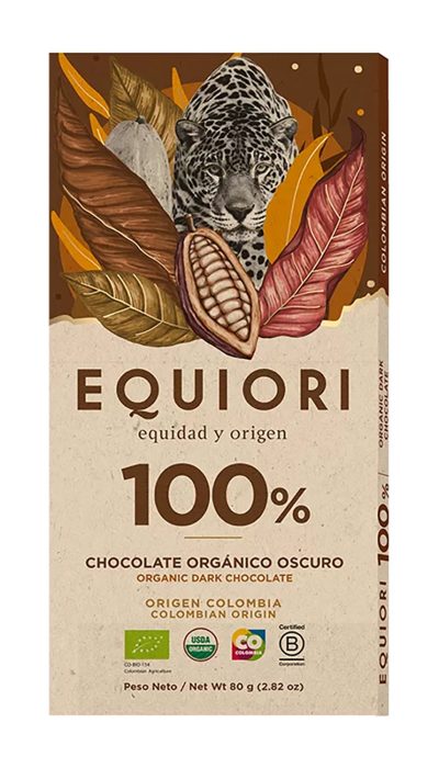 Chocolate Orgánico Oscuro 100% x80g