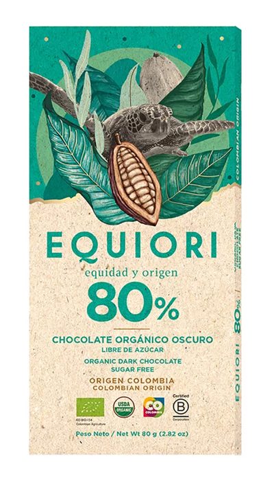 Chocolate Orgánico Oscuro Sin Azúcar 80% x80g