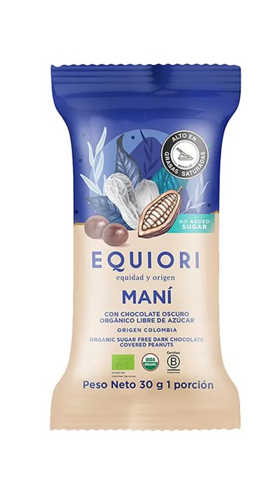 Nibs Maní con Chocolate 80% sin Azúcar x30g